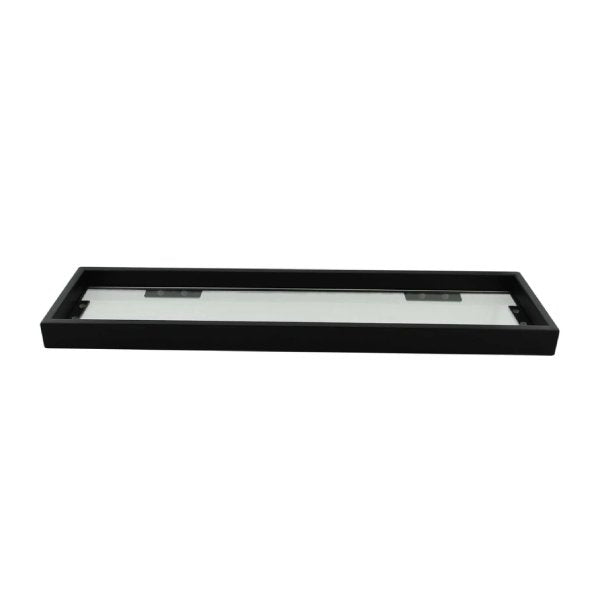 Shower Wall Storage Glass Shelf Rack Bathroom Shelf Holder Black