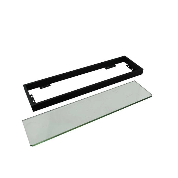 Shower Wall Storage Glass Shelf Rack Bathroom Shelf Holder Black