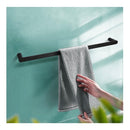 600mm Single Towel Rail Towel Holder Rack Bath Towel Bar Black
