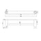 Luxury 600Mm Double Towel Rack Bathroom Towel Rail Chrome