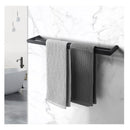 800Mm Bathroom Towel Rack Towel Rail Towel Bar Stainless Steel Black
