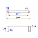 300Mm Bathroom Tower Bar Towel Rail Holder Stainless Steel Chrome