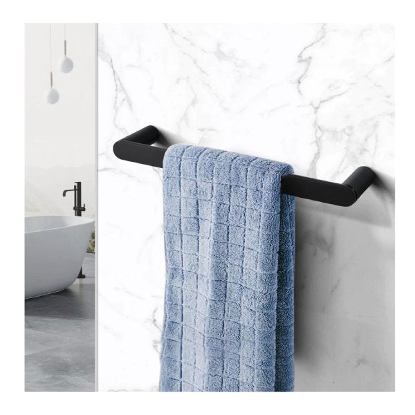 300Mm Bathroom Tower Bar Towel Rail Holder Stainless Steel Black
