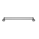 800Mm Double Towel Rail Rack Bar Cut To Size Black Round Towel Holder