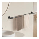 800Mm Double Towel Rail Rack Bar Cut To Size Black Round Towel Holder