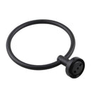 Bathroom Hand Towel Ring Holder Hanger Wall Mounted Round Black