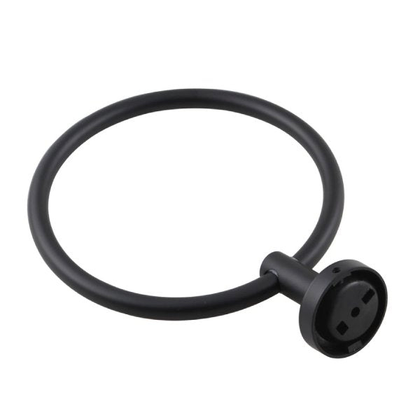 Bathroom Hand Towel Ring Holder Hanger Wall Mounted Round Black