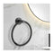 Bathroom Hand Towel Ring Holder Hanger Wall Mounted Round Black