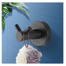 Towel Hooks Rack Stainless Steel Robe Towel Hanger Round Double Hooks
