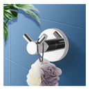 Towel Hooks Rack Stainless Steel Robe Towel Hanger Round Double Hooks