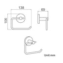 Toilet Roll Holder Tissue Paper Rolls Stainless Steel Round Paper