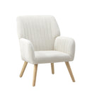 Armchair Lounge Sofa Chair Sherpa Couches White
