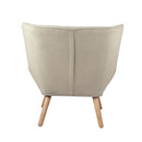 Armchair Fabric Upholstered Tub Chair Beige