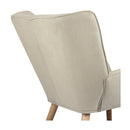Armchair Fabric Upholstered Tub Chair Beige