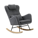 Rocking Chair Sherpa With 2 Pillow Grey