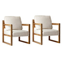 2x Armchair Lounge Sofa Chair Fabric Tub Couches