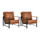 2x Lounge Armchair Sofa Chair Faux Leather Accent Armchairs