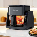 2-IN-1 Air Fryer 5.5L Dual Zone Fryers Electric Cooker with Top BBQ Grill & Bot