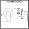 Prato Wall Mounted Bath and Shower Mixer Luxury Matte Black Rose Gold