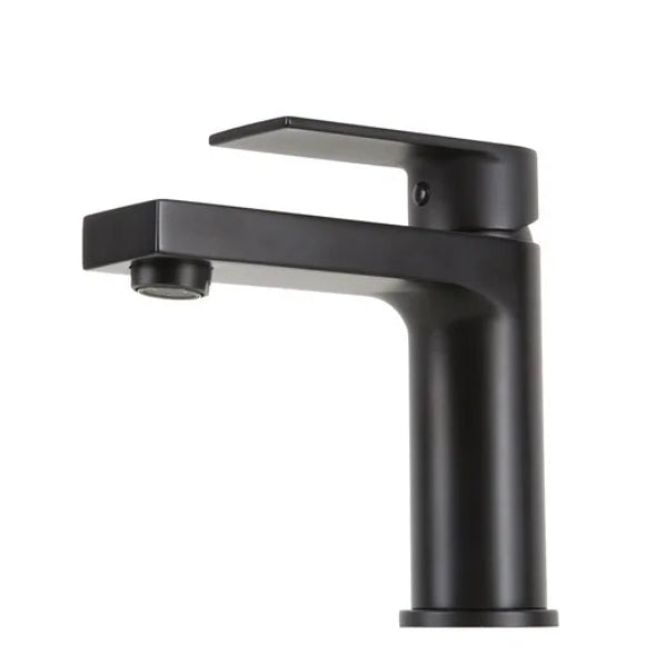 Prato Bathroom Single Lever Basin Mixer Tap Matte Black