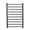 Ezy Fit Heated Towel Rail Round Tube Dual Wired W600Mm X H920Mm Black