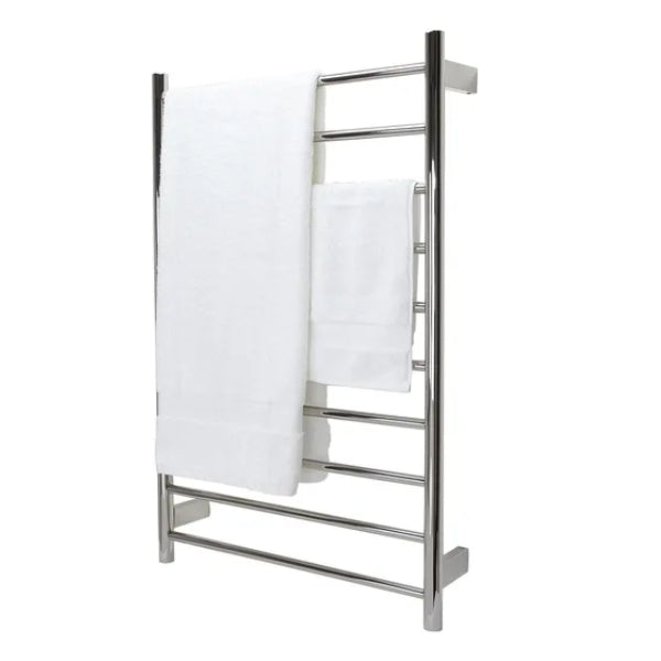 Ezy Fit Heated Towel Rail Round Tube Dual Wired W600Mm X H920Mm Nickel