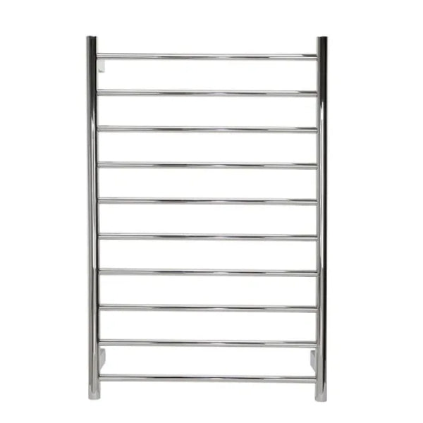 Ezy Fit Heated Towel Rail Round Tube Dual Wired W600Mm X H920Mm Nickel