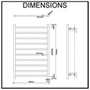 Ezy Fit Dual Wired Heated Towel Rail W600Mm X H920Mm Polished Ss
