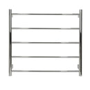 Fit Heated Towel Rail Round Tube Dual Wired W750mm X H700mm Polished