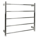 Fit Heated Towel Rail Round Tube Dual Wired W750mm X H700mm Polished