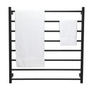 Ezy Fit Heated Towel Rail Round Tube Dual Wired W900Mm X H920Mm Black