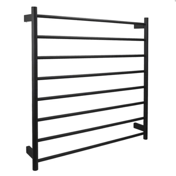Ezy Fit Heated Towel Rail Round Tube Dual Wired W900Mm X H920Mm Black