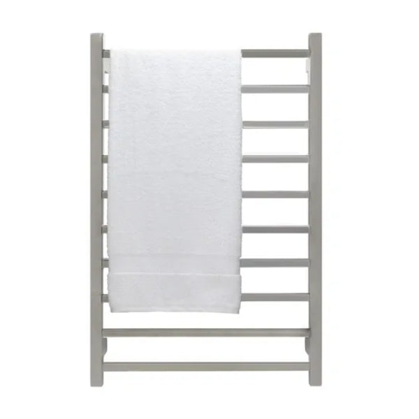 Fit Heated Towel Rail Square Tube Dual Wired W600mm X H920mm Polish