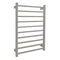 Fit Heated Towel Rail Square Tube Dual Wired W600mm X H920mm Polish