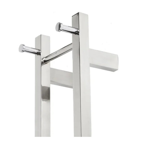 Ezy Fit Heated Towel Rail Double Vertical Square 200Mm X H1400Mm Nickel