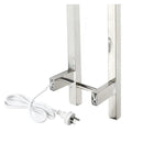 Ezy Fit Double Vertical Heated Towel Rail Square Tube H1400Mm Polished