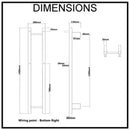 Ezy Fit Double Vertical Heated Towel Rail Square Tube H1400Mm Polished