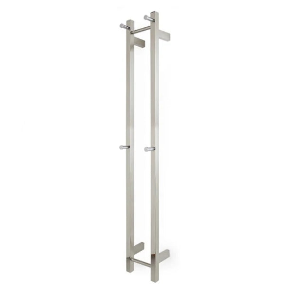 Ezy Fit Double Vertical Heated Towel Rail Square Tube H1400Mm Polished