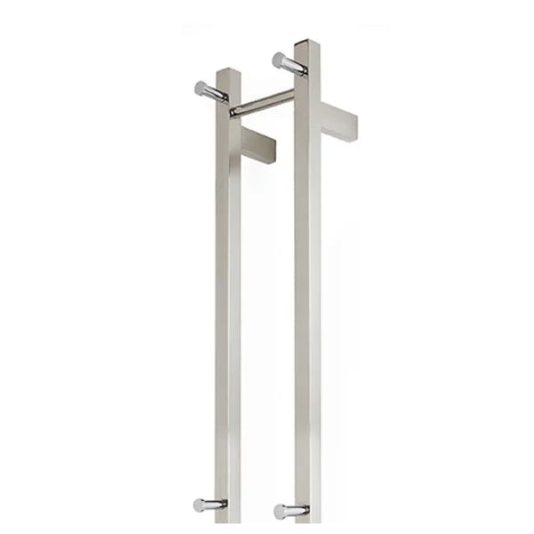 Ezy Fit Double Vertical Heated Towel Rail Square Tube H1400Mm Polished