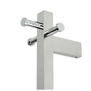 Ezy Fit Heated Towel Rail Single Vertical Square Tube H1400Mm Nickel