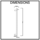 Ezy Fit Heated Towel Rail Single Vertical Square Tube H1400Mm Polish