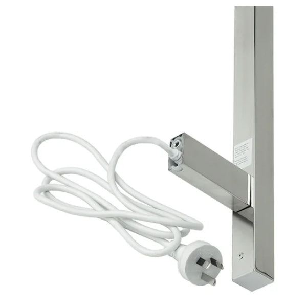 Ezy Fit Heated Towel Rail Single Vertical Square Tube H1400Mm Polish