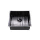 Stainless Steel Kitchen Laundry Sink 510mm Single Bowl Gunmetal Grey Top