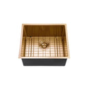 Stainless Steel Kitchen and Laundry Sink 500mm Single Bowl Brushed Gold