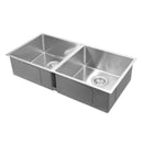 Stainless Steel Kitchen Sink 865mm Double Bowl Top Under Mount