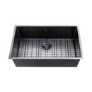 Stainless Steel Kitchen Laundry Sink 762mm Single Bowl Gunmetal Grey Top