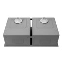Stainless Steel Kitchen Sink 820mm Double Bowl Top Under Mount