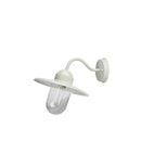 White Retro Angled Outdoor Wall Light