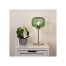 Ribbed Optic Glass Table Lamp