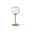 Ribbed Optic Glass Table Lamp